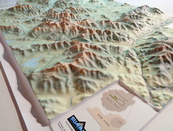 Adirondack High Peaks 3D Mountain Raised Relief Map