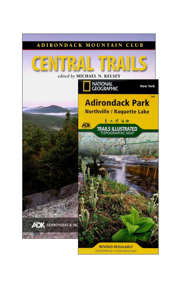 Adirondack Mountain Club National Geographic Adirondack Mountain Club Hiking Guide Book & Map Pack Central Trails