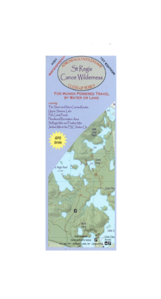 Adirondack Paddler's Map - St. Regis Canoe Wilderness
