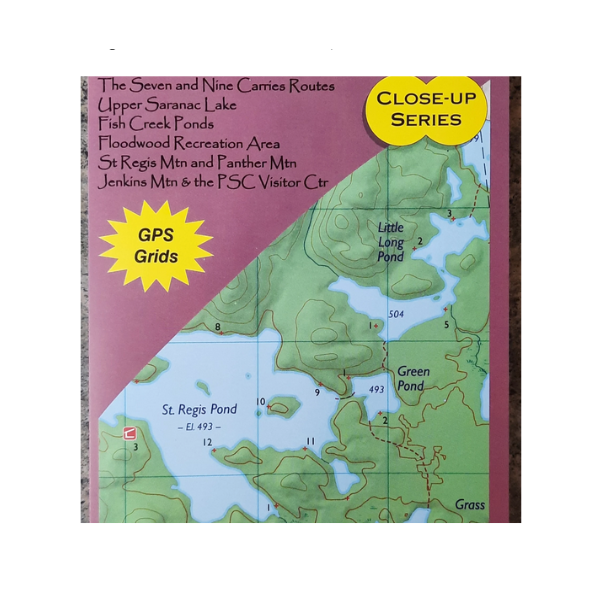 Adirondack Paddler's Map - The Saranac Lakes