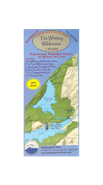 Adirondack Paddler's Map - The Whitney Wilderness