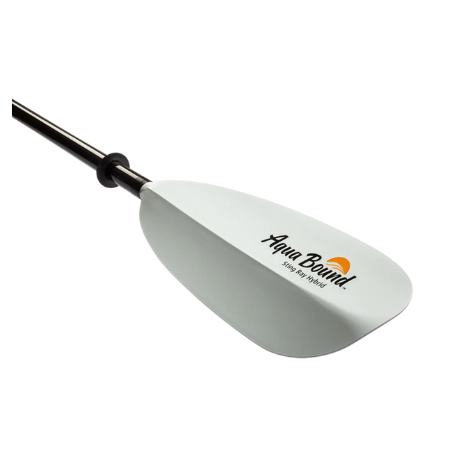 Aqua Bound Sting Ray Hybrid Posi-Lok White Blade Carbon Shaft 2 Piece Standard Durable Kayak Paddle