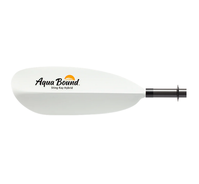 Aqua Bound Sting Ray Hybrid Posi-Lok White Blade Carbon Shaft 2 Piece Standard Kayak Paddle