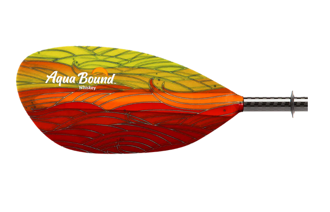 Aqua Bound Whiskey Fiberglass Straight 2 Piece Kayak Paddle  Fuego Red