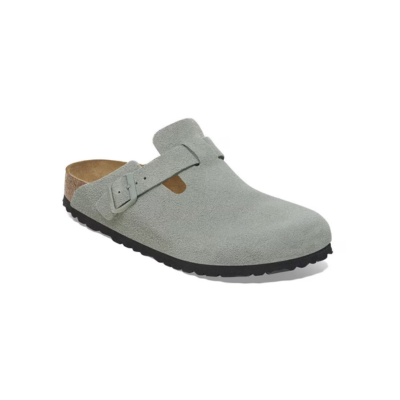 Birkenstock Boston Soft Footbed Suede Sandal Narrow Width Pure Sage