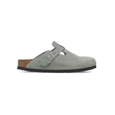 Birkenstock Boston Soft Footbed Suede Sandal Narrow Width Pure Sage 4