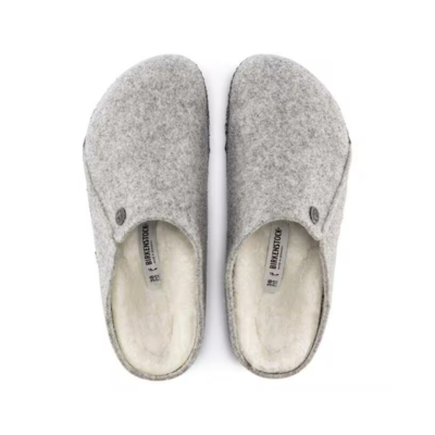 Birkenstock Wolmen's Zermatt Shearling Slipper Light Gray 2
