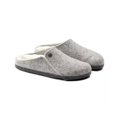 Birkenstock Wolmen's Zermatt Shearling Slipper Light Gray 3