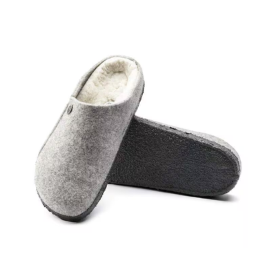 Birkenstock Wolmen's Zermatt Shearling Slipper Light Gray 4