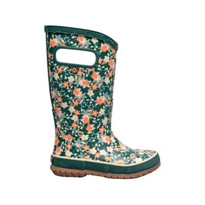 Bogs Footwear Kid's Rainboot Small Floral Emerald Multi