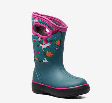 Bogs Kid's Classic II Waterproof Insulated Winter Boot Unicorn Teal Multi