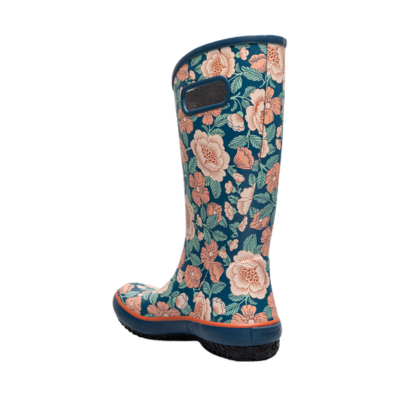 Bogs Women's Waterproof Rainboot Tapestry Floral Navy Multi Back