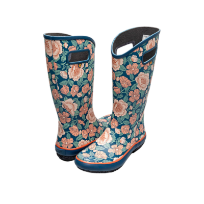 Bogs Women's Waterproof Rainboot Tapestry Floral Navy Multi Both