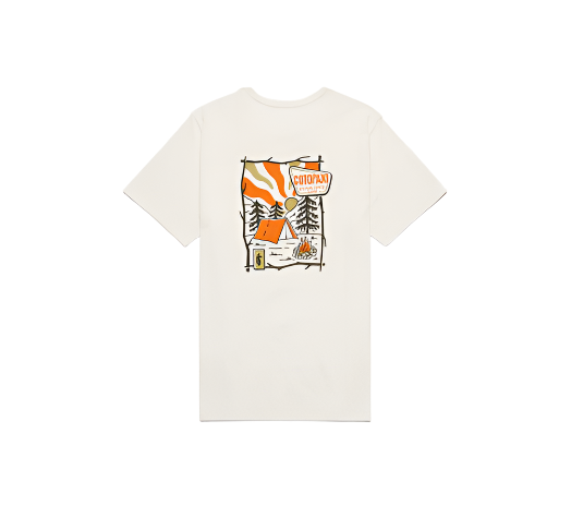 Cotopaxi Men's Camp Life Pocket T-Shirt Bone Graphic Back