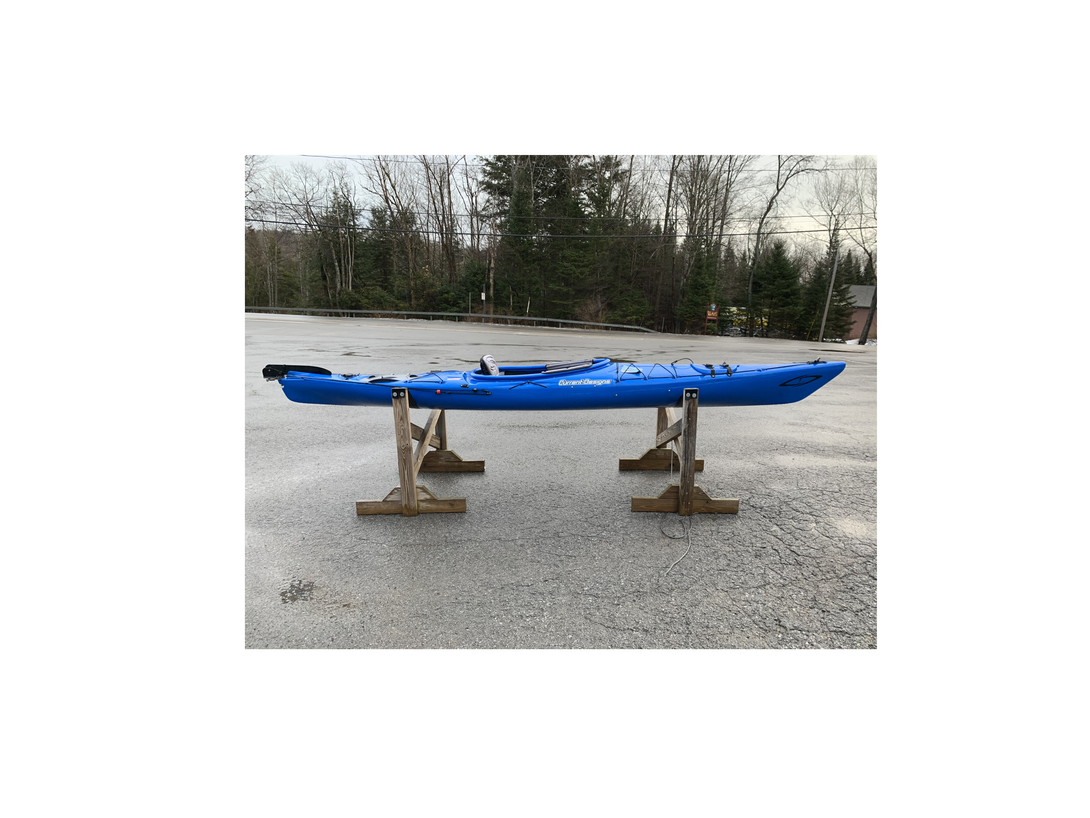 Current Designs Kestrel 140 Recreational Kayak w/ Rudder Roto Blue