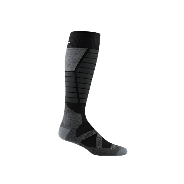 Darn Tough Socks Men's Function X OTC Midweight Cushion Padded Shin Socks - 8044 Black