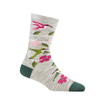 Darn Tough Women's Birds of a Feather Light Crew Socks 6121 Ash
