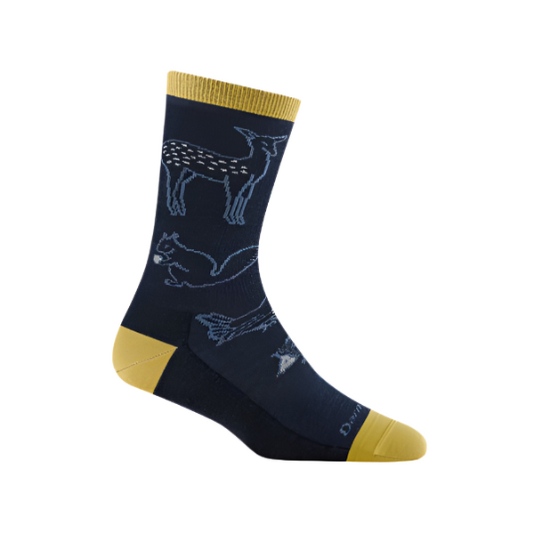 Darn Tough Women's Woodland Creatures Crew Socks 1678 Eclipse