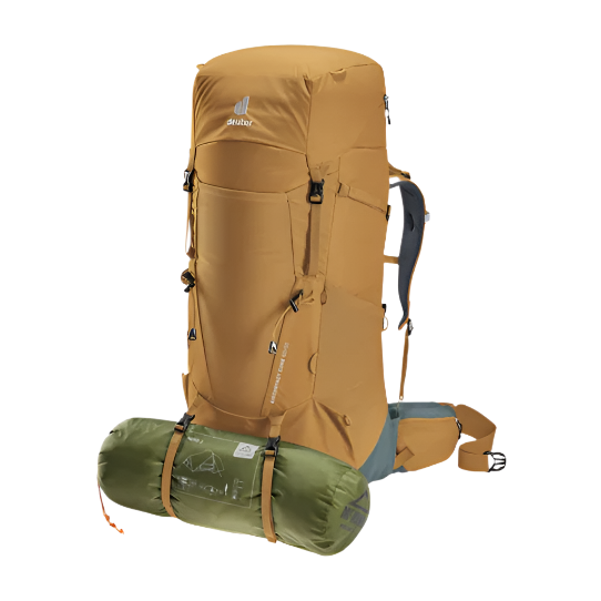 Deuter Aircontact Core 50 + 10 Backpack Almond/Teal Tent