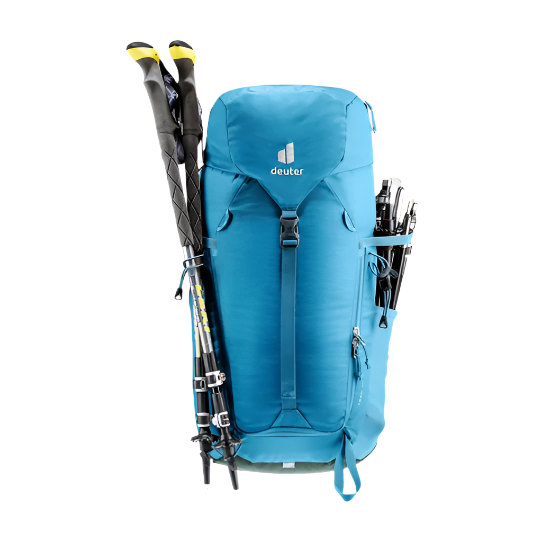 Deuter Trail 24 Backpack Hiking Daypack Wave/Ivy Poles