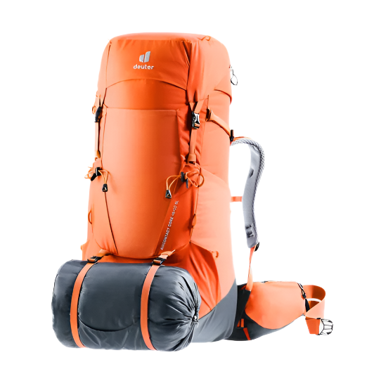 Deuter Women's Aircontact Core 45 + 10 SL Backpack Paprika/Graphite Front Load