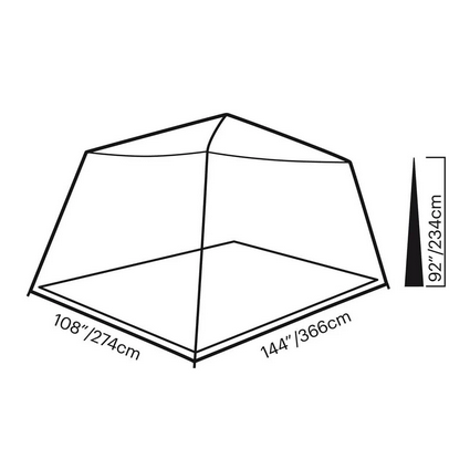 Eureka NoBug Zone Screenhouse Bug Shelter Diagram