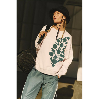 Free People Movement Women's All Star Buti Logo Pullover Rose Quartz Combo