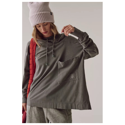 Free People Movement Women's Hot Shot Hooded Layer Gunmetal