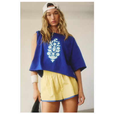 Free People Movement Women's Inspire Buti Logo SS Tee Electric Shock
