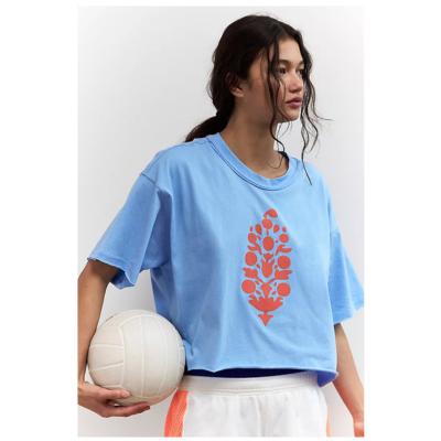 Free People Movement Women's Inspire Buti Logo SS Tee High Dive Combo