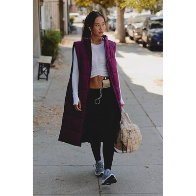 Free People Movement Women's On the Move Packable Vest Black Cherry 2