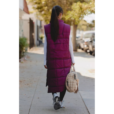 Free People Movement Women's On the Move Packable Vest Black Cherry 3