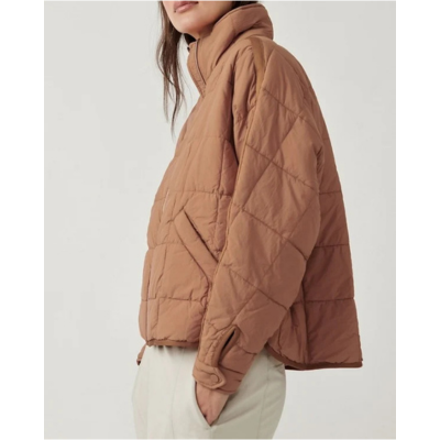Free People Movement Women's Pippa Packable Puffer Jacket Twig