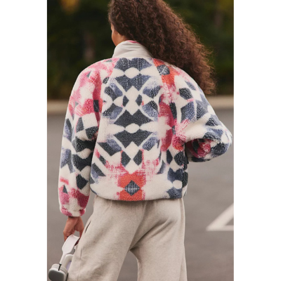 Free People Women's Hit The Slopes Printed Fleece Jacket Mystic Meadow 2