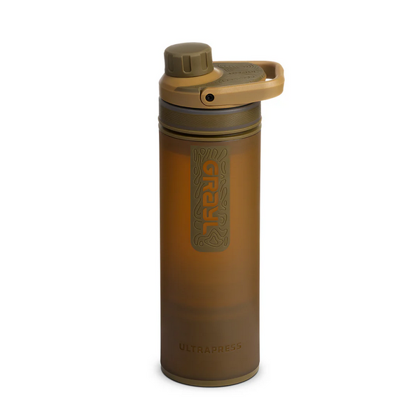 Grayl 16.9oz UltraPress Water Purifier Bottle Coyote Brown
