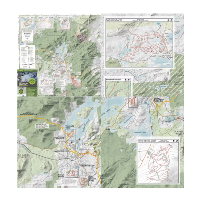 Green Goat Maps Lake Placid and Saranac Winter Trails Map Guide