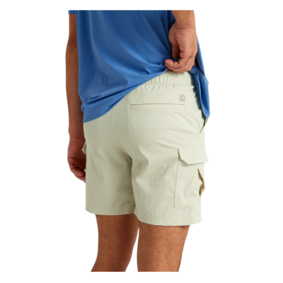 HUK Men's Creekbed Cargo Short Khaki Back