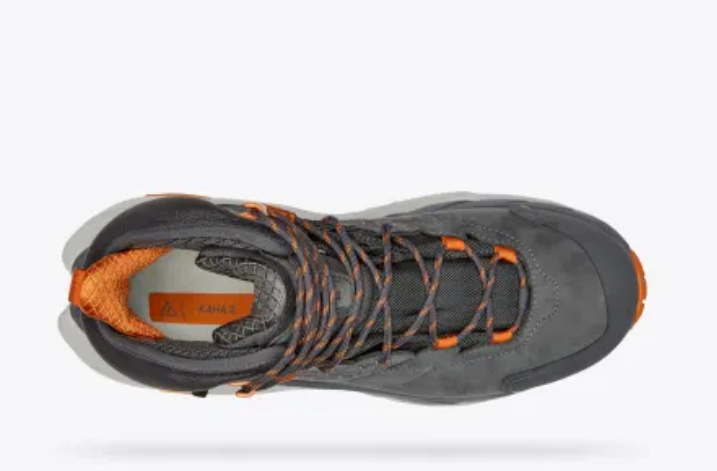 Hoka Men's Kaha 2 Gore-Tex Waterproof Backpacking Boot Castlerock/Harbor Mist Top