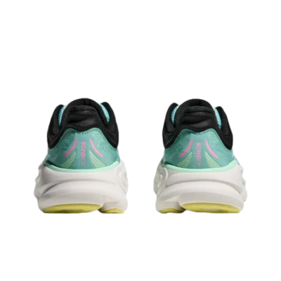 Hoka Women's Bondi 9 Road Running Shoe Blue Spark Mint Fluorite Back