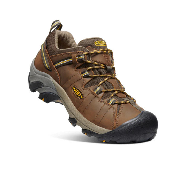 Keen Men's Targhee II Low Waterproof Hiking Shoe Cascade Brown/Golden Yellow