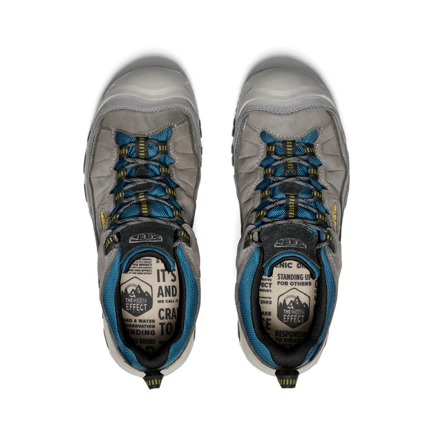 Keen Men's Targhee IV Low Waterproof Hiking Shoe Steel Grey/Antique Moss Top