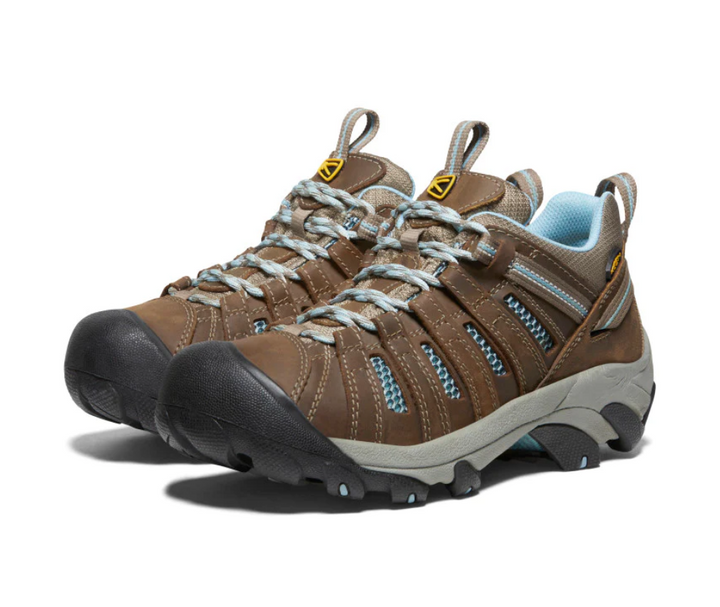 Keen Women's Voyageur Low Hiking Shoe Brindle/Alaskan Blue Dual