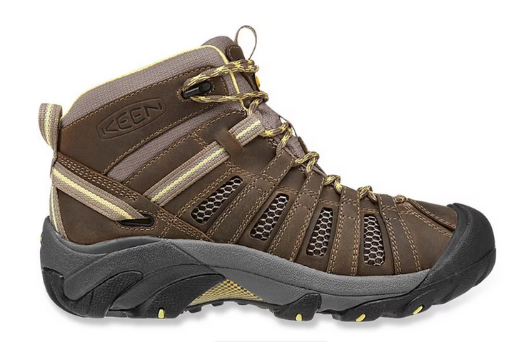 Keen Women's Voyageur Mid Hiking Boot Brindle/Custard Side