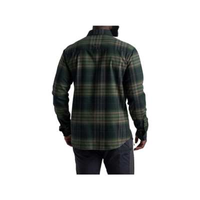 Kuhl Men's Fugitive Flannel Long Sleeve Shirt Dark Forest 2