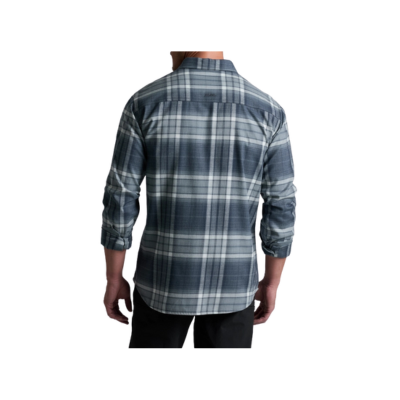Kuhl Men's Fugitive Flannel Long Sleeve Shirt Steel Blue 2