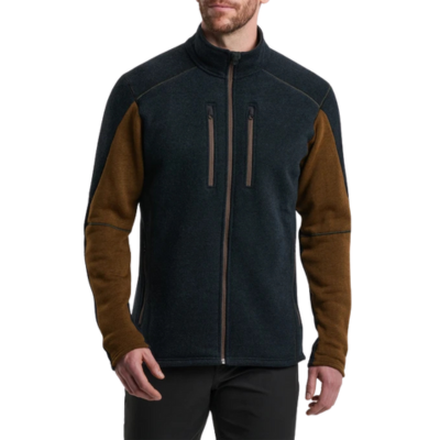 Kuhl Men's Interceptr Full Zip Fleece Jacket Mutiny Blue Grain