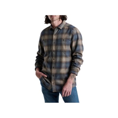Kuhl Men's Law Flannel Long Sleeve Shirt Midnight Timber