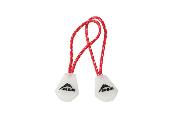 Night Glow Zipper Pulls Red/White