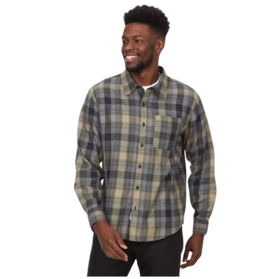 Marmot Men's Fairfax Novelty Lightweight Flannel Long Sleeve Black