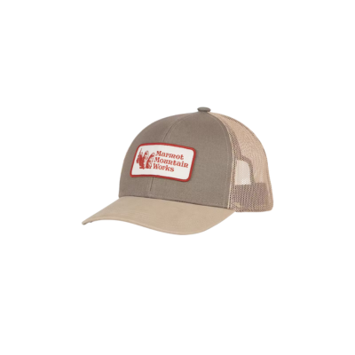 Marmot Retro Trucker Hat Black Sandbar Vetiver